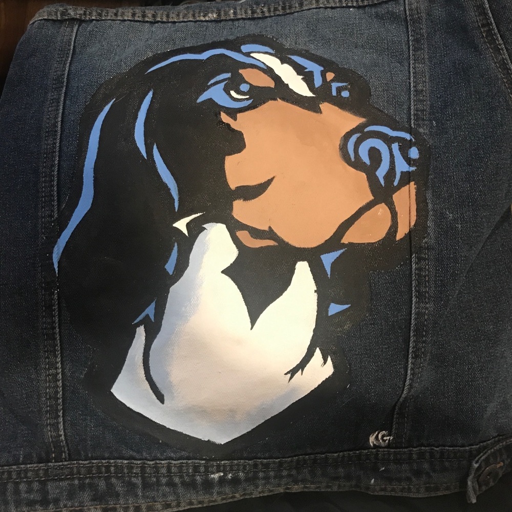 Custom painted denim jackets
